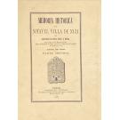 MOURA, José Diniz da Graça Motta e. - MEMÓRIA HISTÓRICA DA NOTÁVEL VILLA DE NIZA. Ano de 1855. Parte primeira (e segunda). 