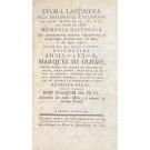 Silva, José Joaquim da. - EVORA LASTIMOSA PELA DEPLORAVEL CATASTROFE do fatal tríduo de 29, 30 e 31 de julho de 1808. Memoria histórica dos acontecimentos relativos especialmente às corporações eclesiásticas de hum e de outro sexo: dividida em duas partes: oferecida ao... Marquez de Olhão... Primeira parte (e segunda).