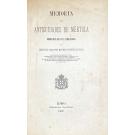 VEIGA, Sebastião Philippes Martins Estácio da. - MEMORIA DAS ANTIGUIDADES DE MERTOLA. OBSERVADAS EM 1877 E RELATADAS POR... 