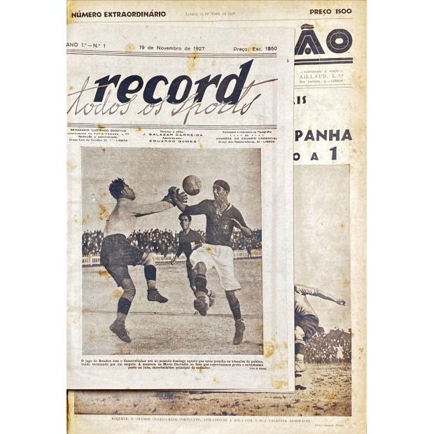 JORNAIS. RECORD. Todos os desportos. Semanario Ilustrado Sportivo. 1927. Ano 1º - nº 1 (ao 3). ILUSTRAÇÃO. 1928. 3 Números extraordinários.