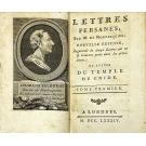 MONTESQUIEU. - LETTRES PERSANNES PAR. Nouvele édition, augmentée de douze Lettres qui dne se trouvent point dans les précédentes; et suivie du Temple de Gnide.