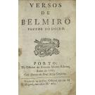 SOUSA, Pe. Bernardo António de. - VERSOS DE BELMIRO PASTOR DO DOIRO.