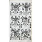 GUILLIM, John. - A DISPLAY OF HERALDRY. Pursuivant at Arms. The Sixth Edition [on fine paper]. Improv'd with large Additions of many hundred Coats of Arms... Illustrated With the Arms, Crests, Supporters, and Motto's of the Royal Familly, and Nobility...