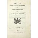 LUIZ, Francisco de. - ENSAIO SOBRE ALGUNS SYNONIMOS DA LINGUA PORTUGUEZA.