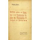 SÉRGIO, António. - NOTAS SOBRE OS SONETOS E AS TENDENCIAS GERAES DA PHILOSOPHIA DE ANTHERO DE QUENTAL. 