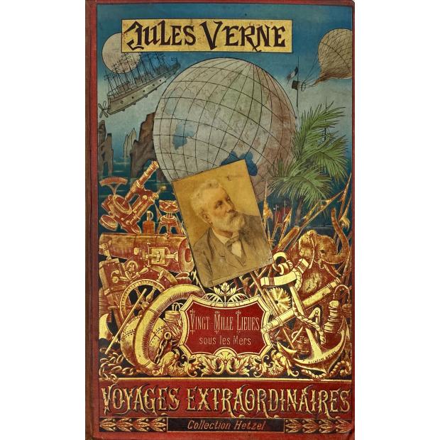 VERNE, Jules. - VINGT MILLE LEIEUES SOUS LES MERS. Illustré de 111 dessins par De Neuville et Riou. Gravés par Hildibrand.