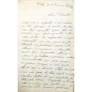 MANUSCRITO. SOARES DOS REIS. CARTA ASSINADA E DATADA DE 3 DE FEVEREIRO DE 1881.