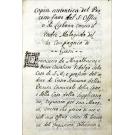 MANUSCRITO.  RELAZIONE DELLA CONDANNA ED ESECUZIONE DEL GESUITA GABRIELE MALAGRIDA. Dall´Abate e Platei scritta ad um Vescovo di Francia. 