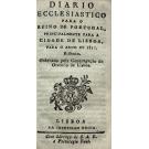 DIARIO ECCLESIASTICO PARA O REINO DE PORTUGAL, PRINCIPALMENTE PARA A CIDADE DE LISBOA. Para o anno de 1812. Bissexto. 