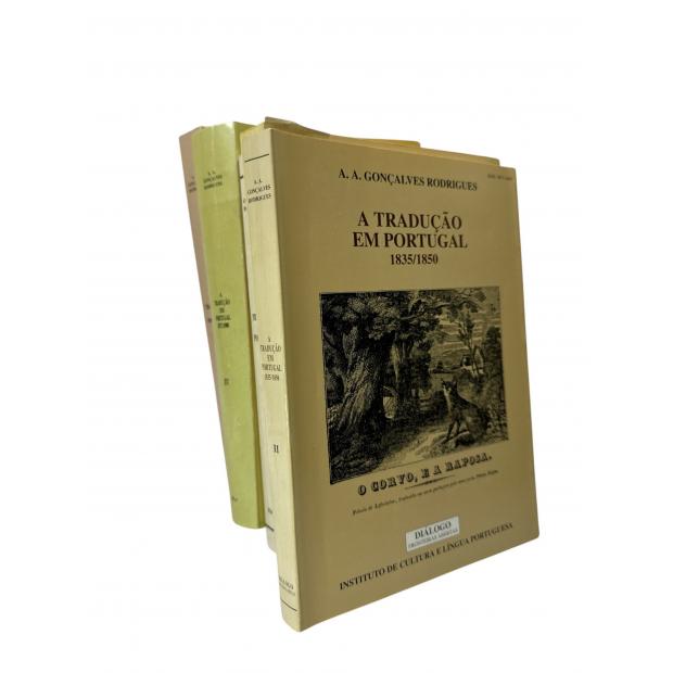 RODRIGUES, A. A. Gonçalves. - A TRADUÇÃO EM PORTUGAL. Tentativa de resenha cronológica das traduções impressas em língua portuguesa excluindo o Brasil de 1495 a 1950. Volume Primeiro. 1495-1834 (ao Volume Quinto. 1901-1930).