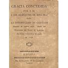 GRACIA CONCEDIDA POR S. M. A LOS HABITANTES DE ESTA ISLA PARA LA INTRODUCCION DE CABALLOS frisones de ambos sexos, desde las Provincias del Norte de America. En Real Orden de 9 de Junio de 1798.