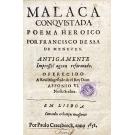 MENESES, Francisco de Sá de. - MALACA CONQVISTADA.