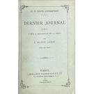 LIVINGSTONE, Dr. David. - DERNIER JOURNAL ABREGE D APRES LA TRADUCTION DE MME H. LOREAU PAR J. BELIN DE LAUNAY. Avec 4 gravures et une carte.