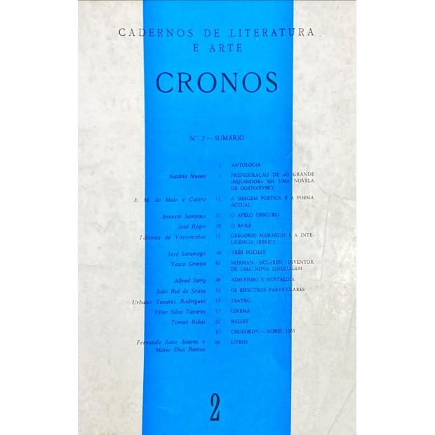 CRONOS. Cadernos de Literatura.