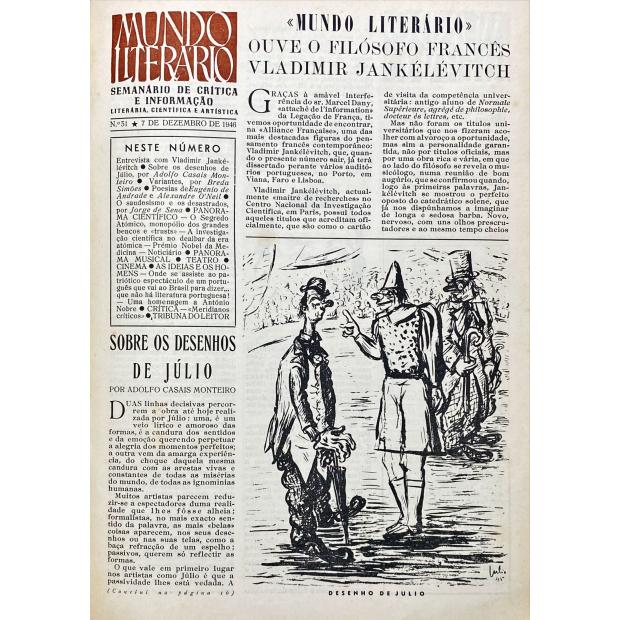 MUNDO LITERÁRIO.  Semanário de Critica e Informação Literária, Cientifica e Artistica. 