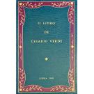 VERDE, Cesário. - O LIVRO DE CESÁRIO VERDE. Reimpressão textual da primeira edição feita pelo amigo do poeta - Silva Pinto. Edição definitiva.